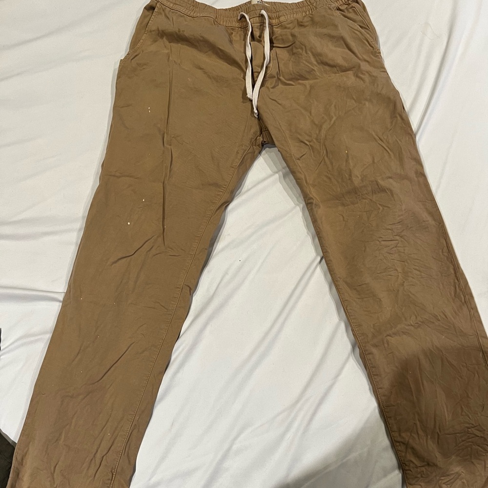 Marine Layer Drawstring Pants - XL Khaki